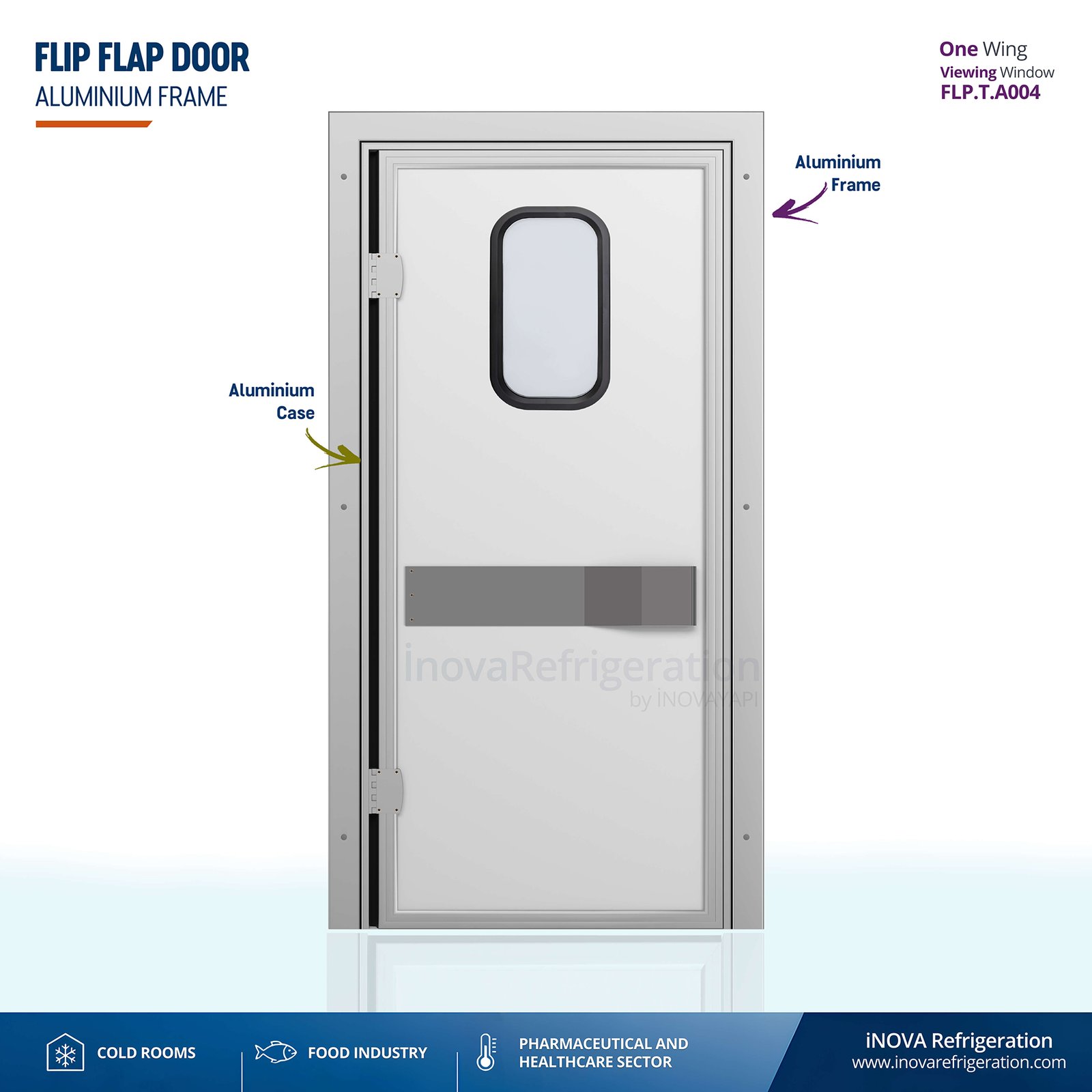 Cold Room Door aluminium handle flip flap doors