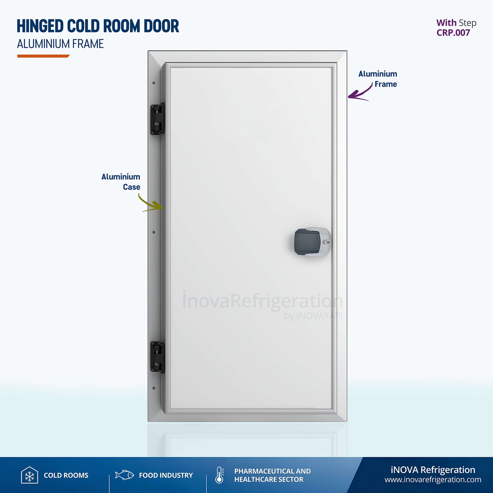 Cold Room Door cold room hinged door aluminium frame 7