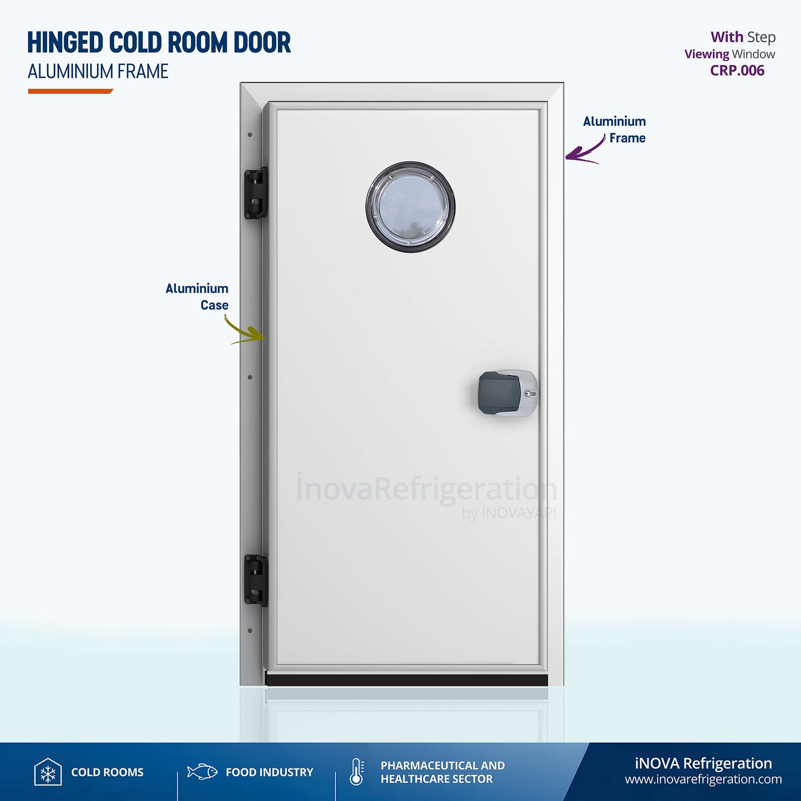 Cold Room Door cold room viewing window hinged door 6
