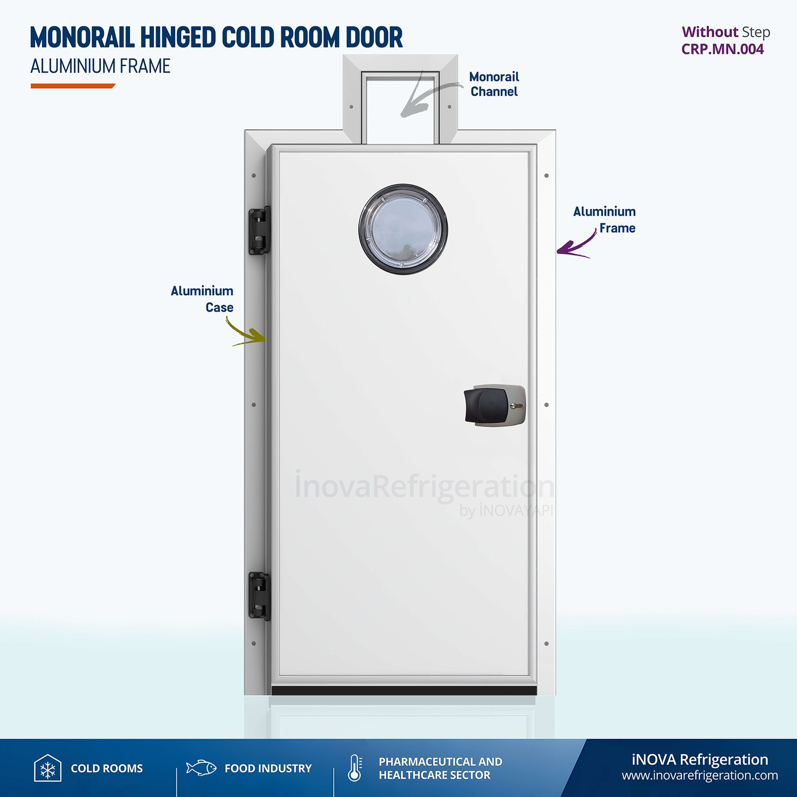 Cold Room Door cold storage monorail hinged door