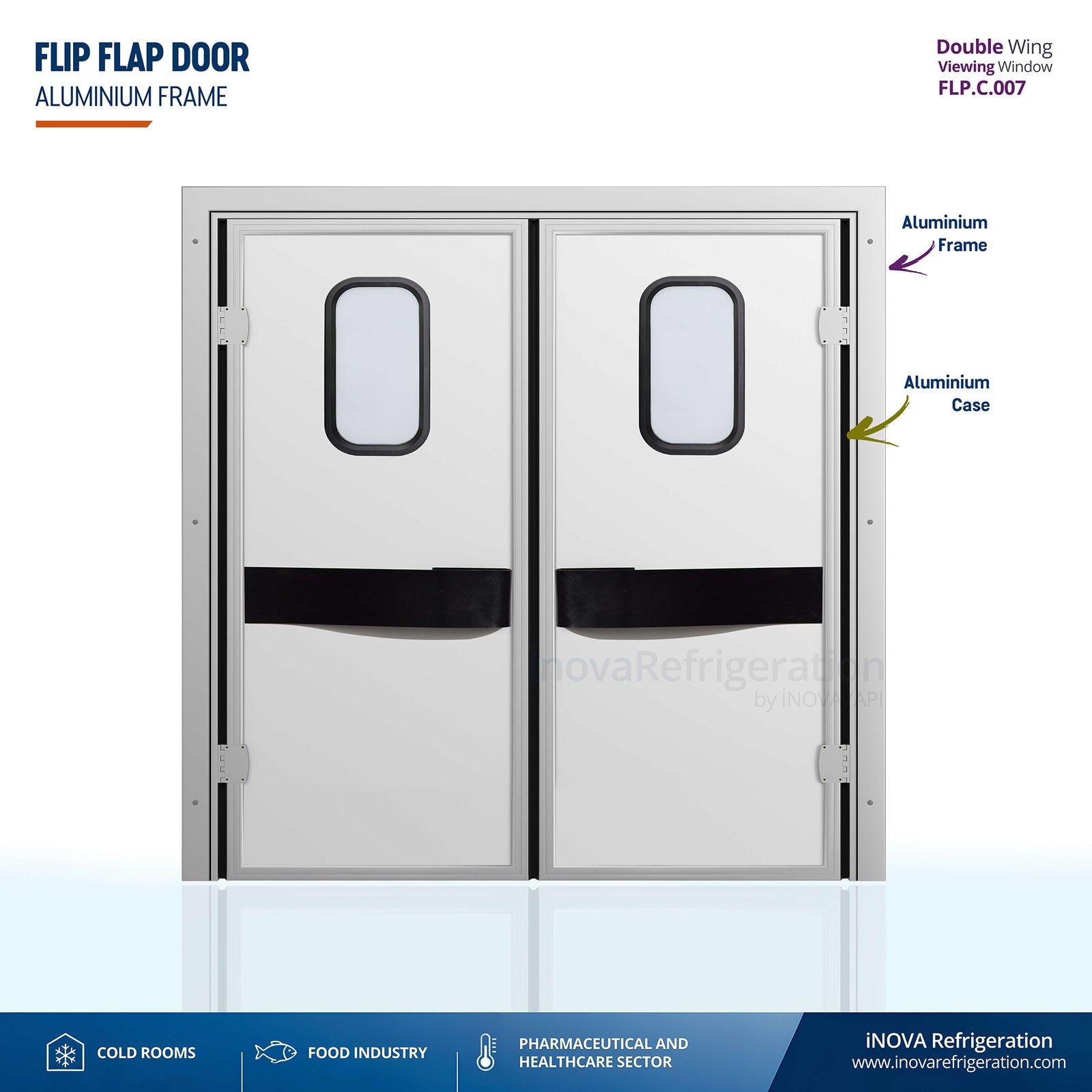 Cold Room Door double flip flap door