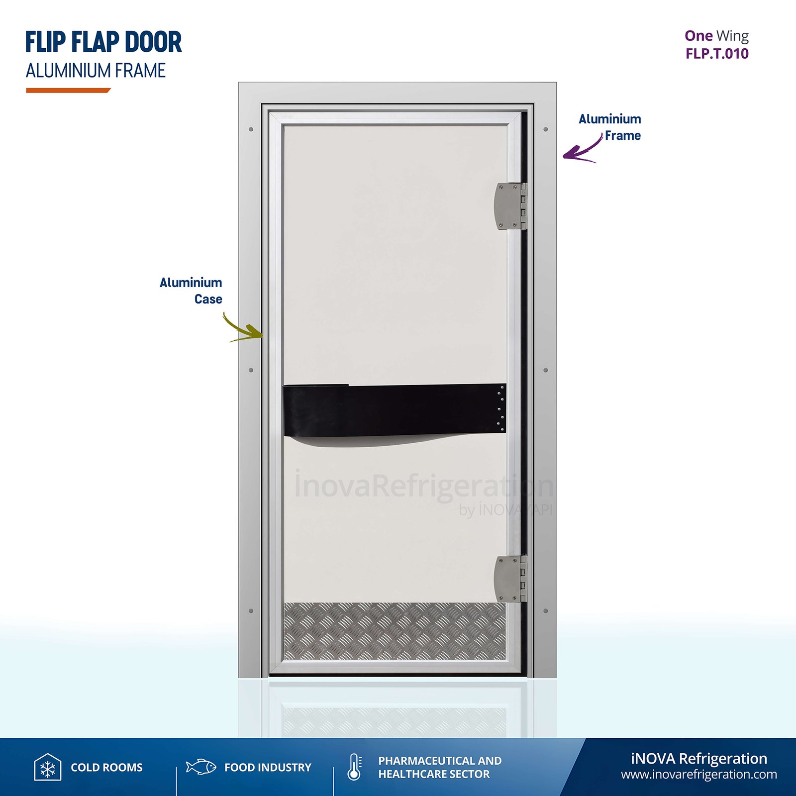 Cold Room Door flip flap door one wing