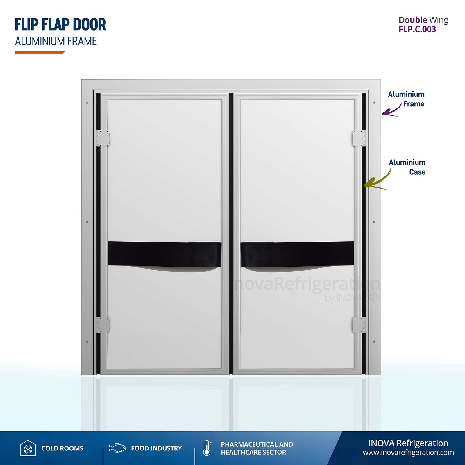 Cold Room Door flip flap door pvc handle