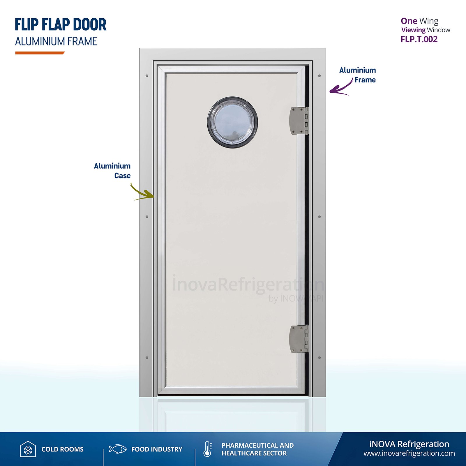 Cold Room Door flip flap door window