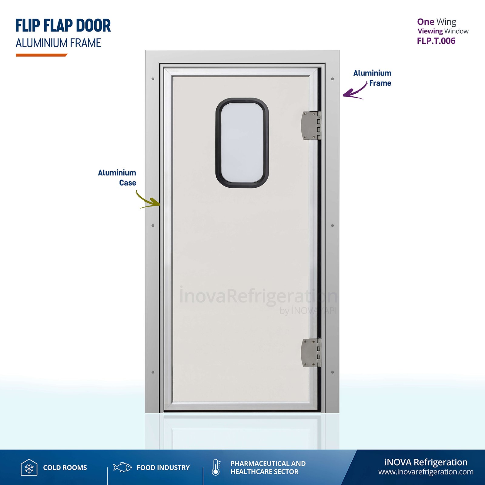 Cold Room Door flip flap doors oval