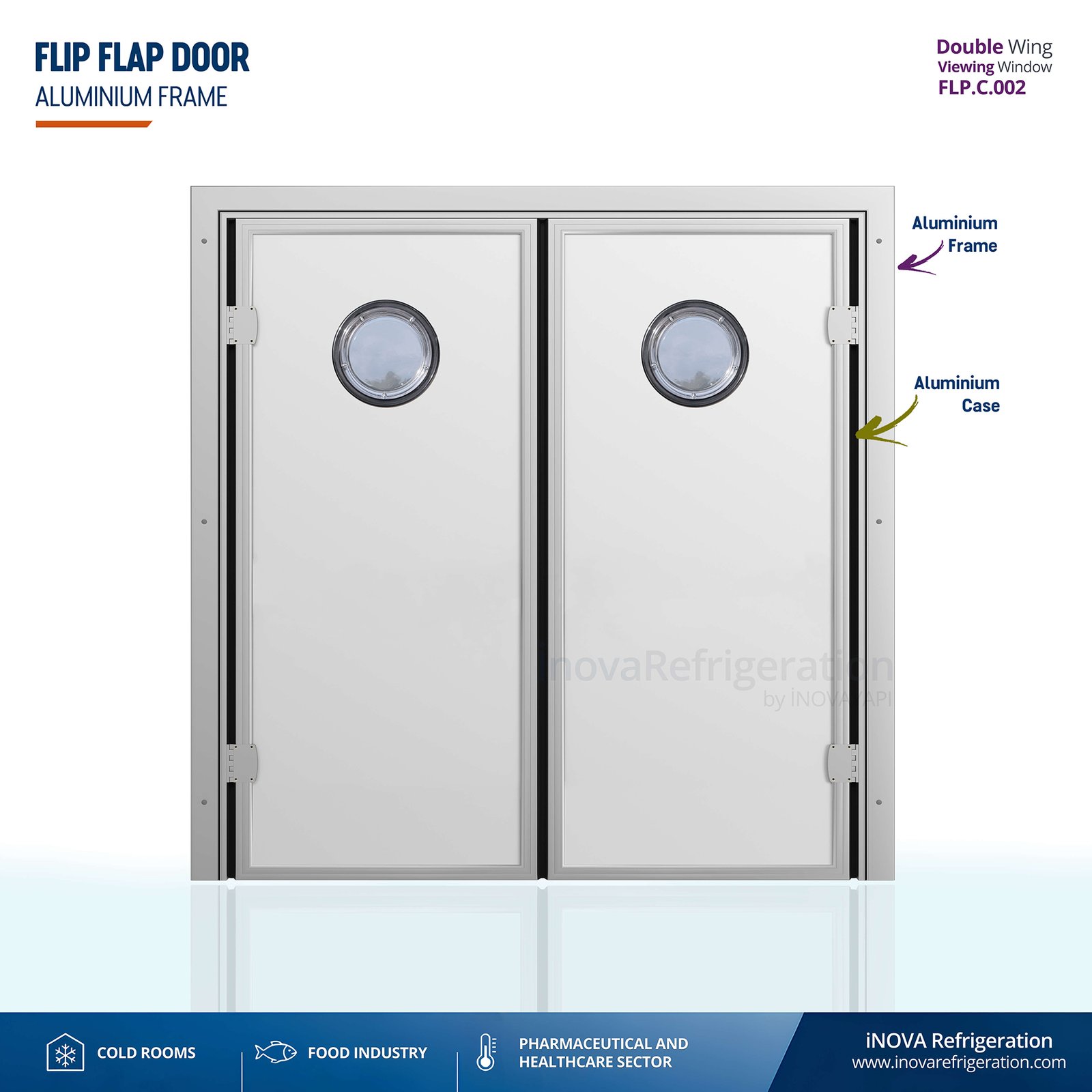 Cold Room Door flip flap doors window