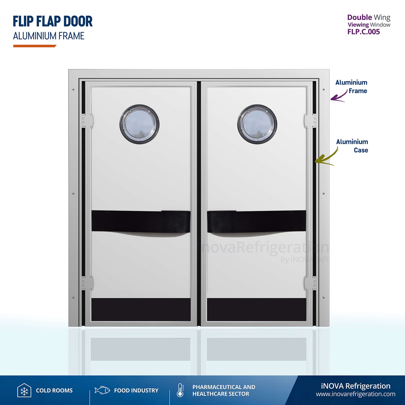 Cold Room Door flip flap swing door