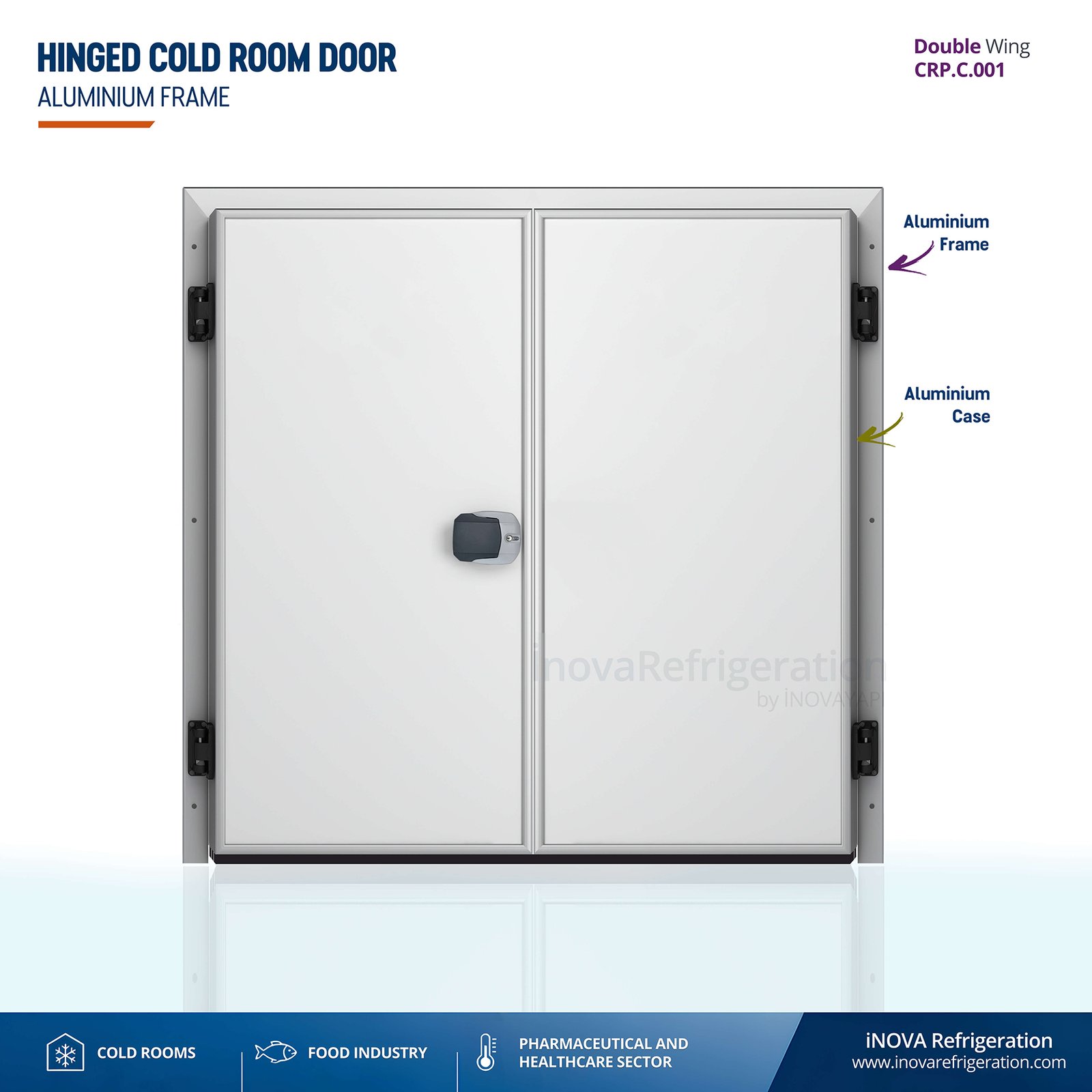 Cold Room Door hinged door double wing