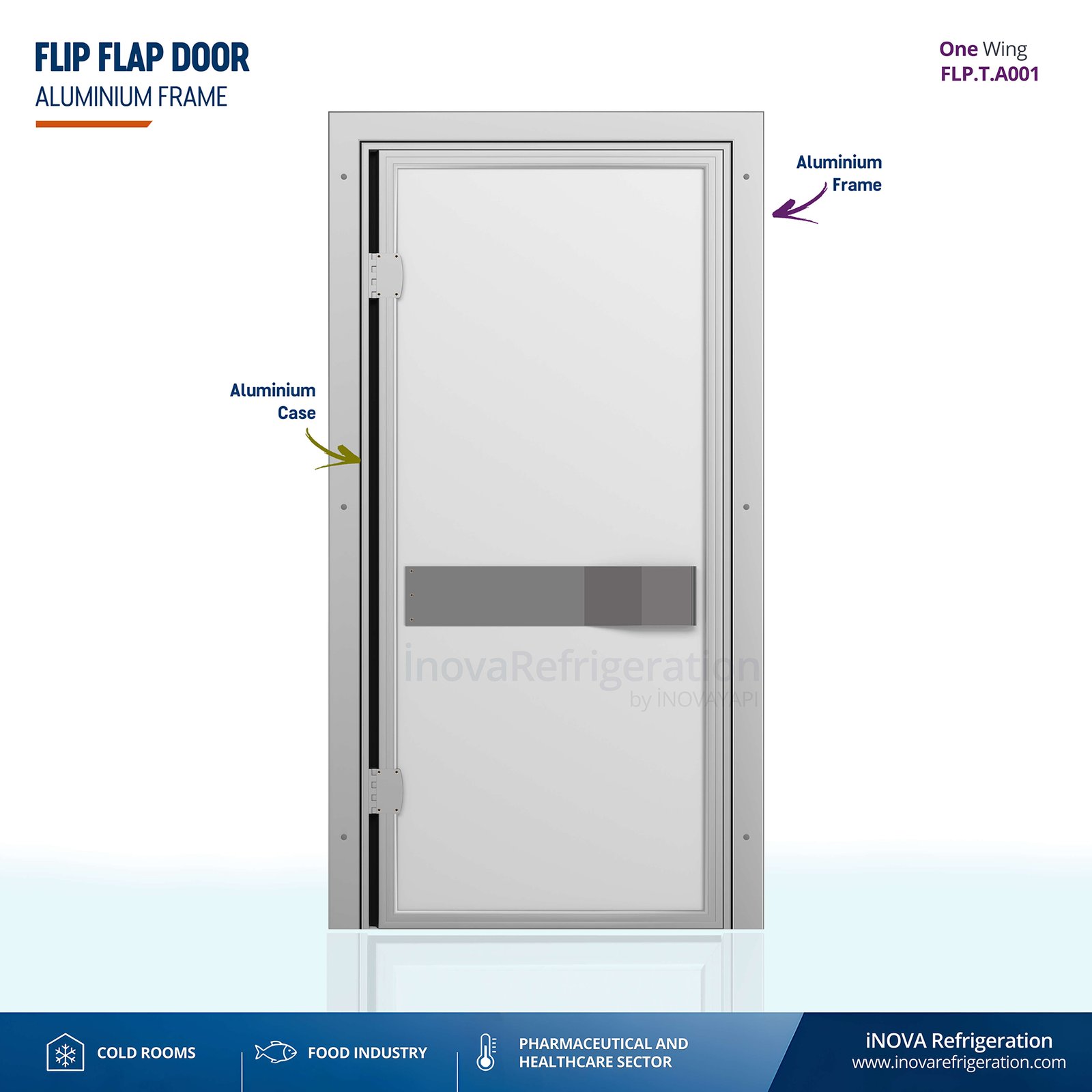 Cold Room Door one wing flip flap door