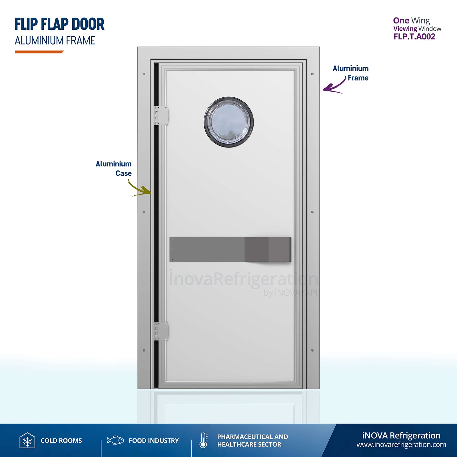 Cold Room Door one wing flip flap doors