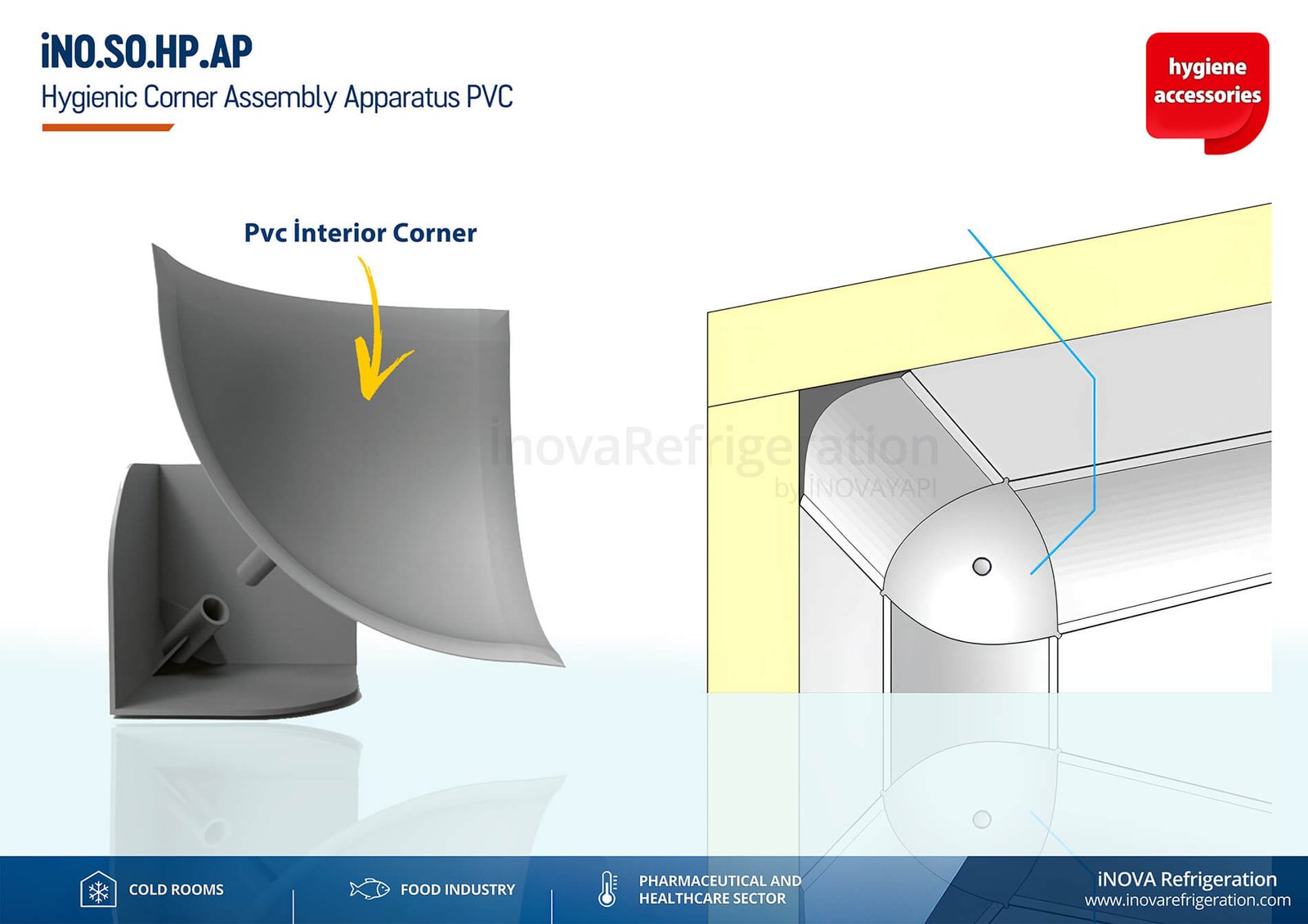 hygienic corner assembly apparatus, Suspension Profile, T-Profile for Ceiling Panels