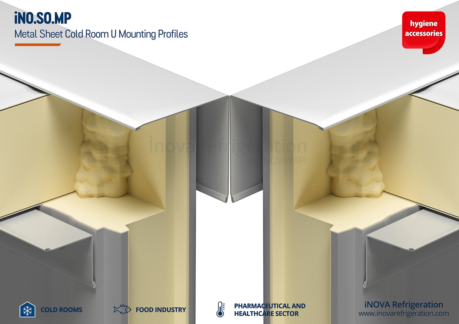 metal sheet cold room mounting profiles u