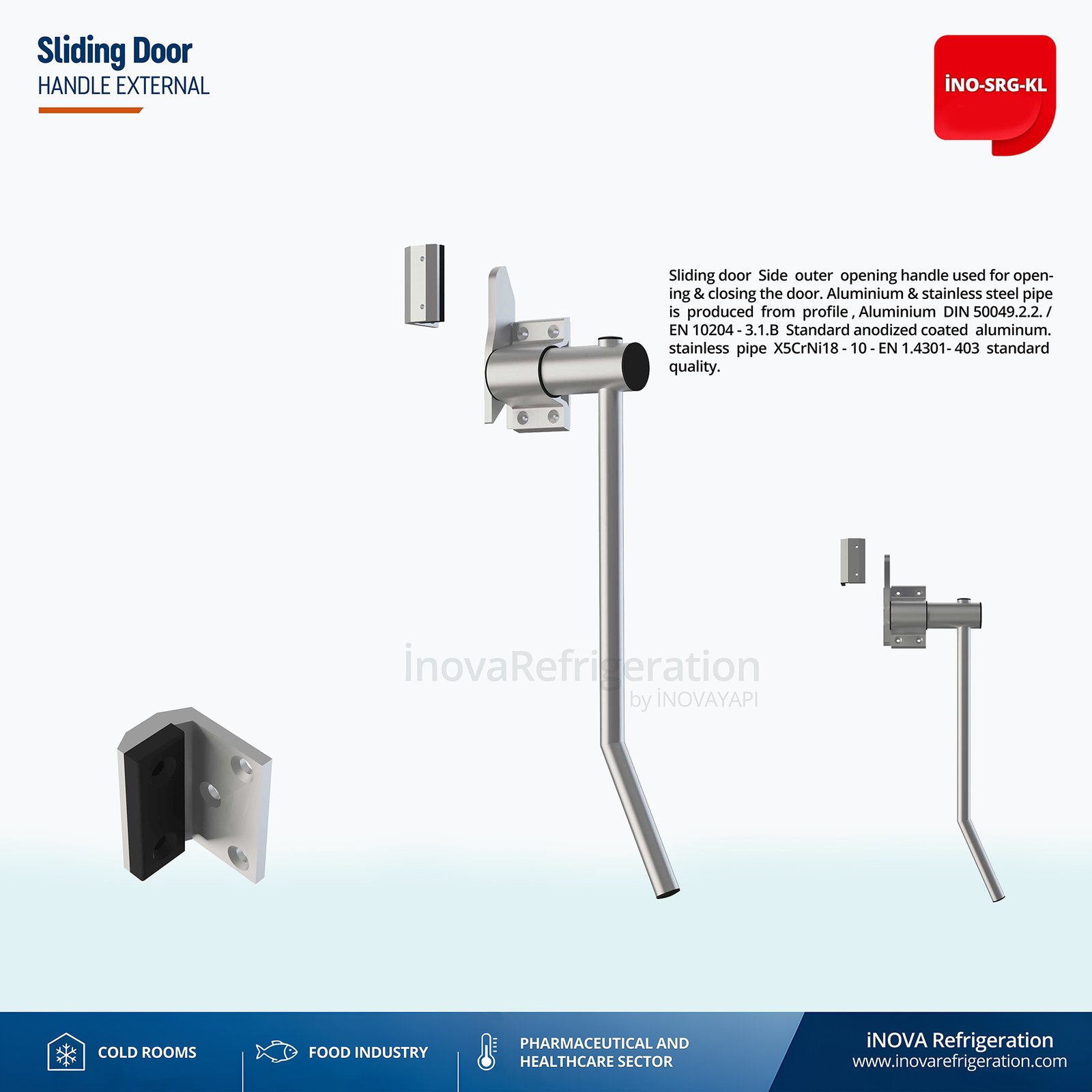 cold room sliding door handle accessories