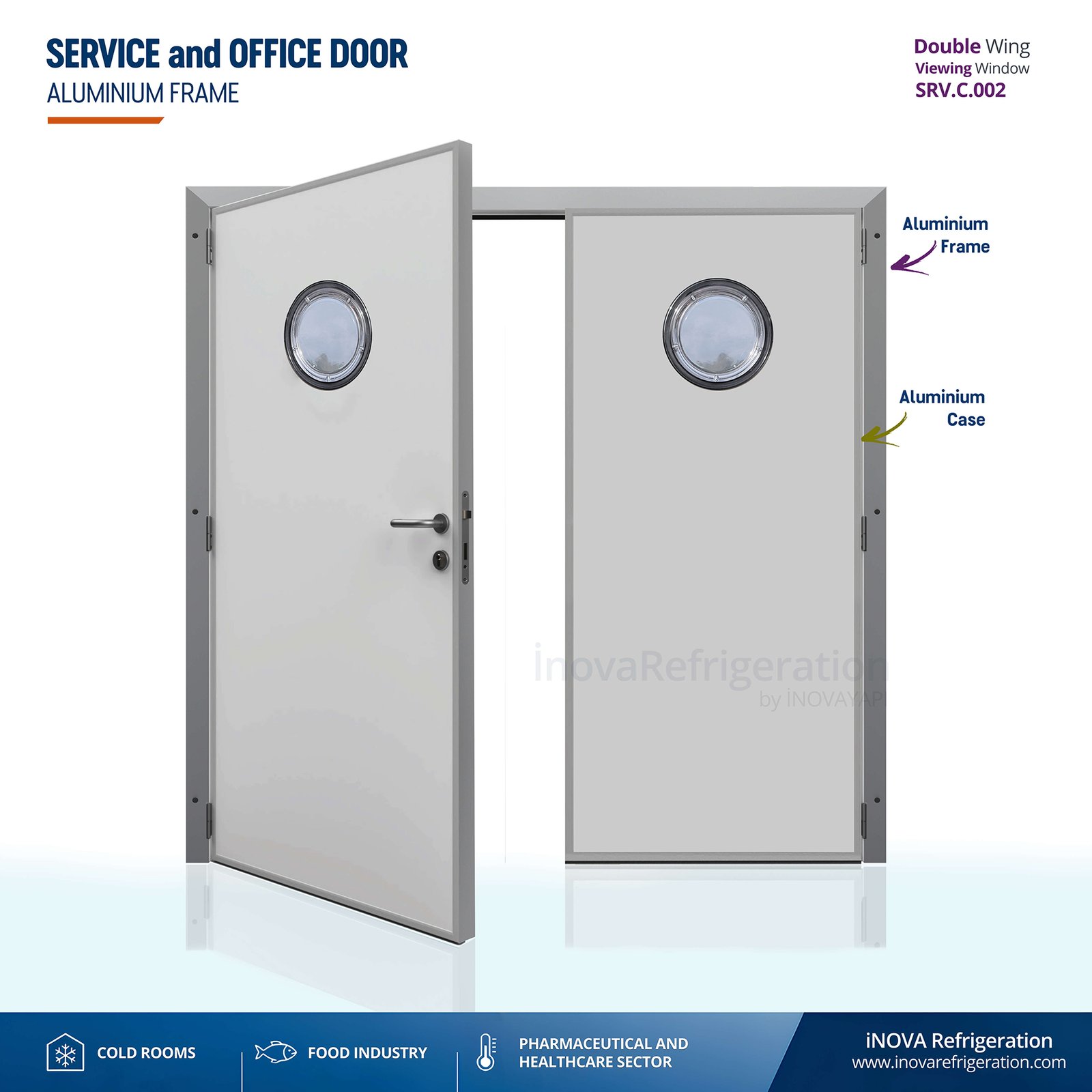 service door two wings door